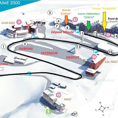 Apartment Aime 2000 - 3 Pieces 6/7 Pers - Aime 2000 - Partie Diamant -plagne Aime 2000 Mae-4141 *