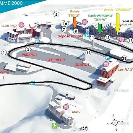 Apartment Aime 2000 - 3 Pieces 6/7 Pers - Aime 2000 - Partie Diamant -plagne Aime 2000 - J56a2 Mae-4141 *