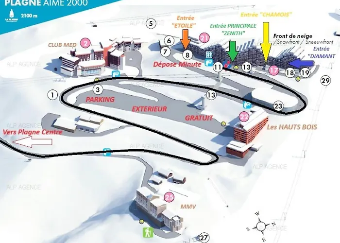 Apartment Aime 2000 - 3 Pieces 6/7 Pers - Aime 2000 - Partie Diamant -plagne Aime 2000 - J56a2 Mae-4141 *